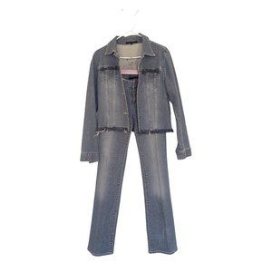 Theory Denim Jacket and Denim Pant Set